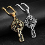 Celtic Cross Steel Pendant Nordic Versatile Retro