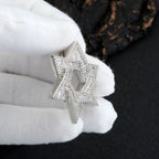 Iced Out Hexagram Pendant Stainless Steel