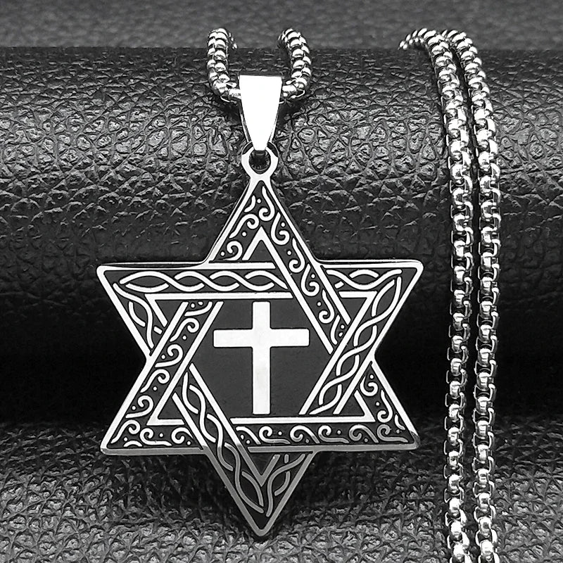 Star of David Solomon Necklace — Stainless Steel