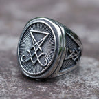 Vintage Lucifer Satan Witchcraft Ring — Stainless Steel