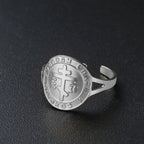 Russian Orthodox Cross Ring — Stainless Steel