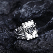 Ace of Spades Poker Ring — Vintage Gothic Playing Card Band