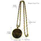 Horus Eye Gold Pendant Natural Stone Egyptian