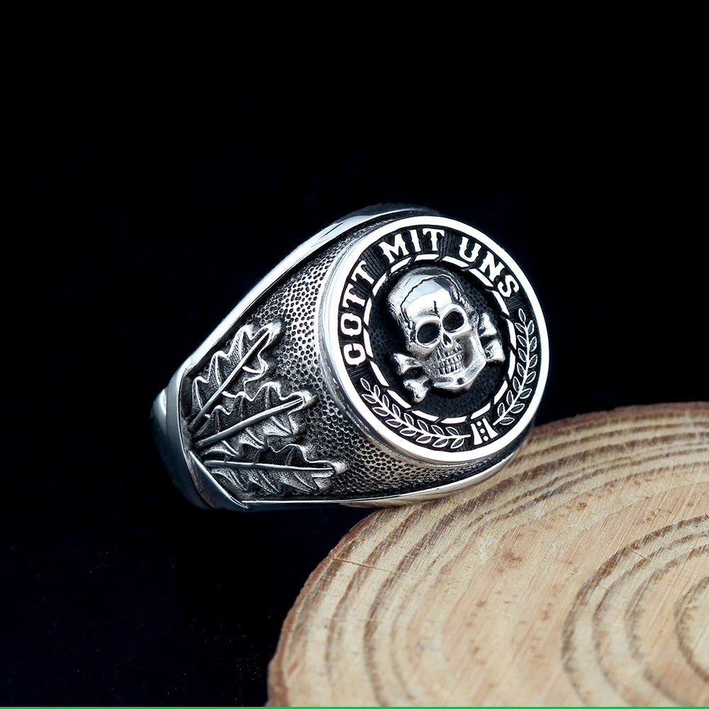 Skull Gott Ring — 925 Silver