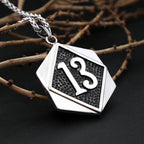 Lucky Number Pendant — Stainless Steel