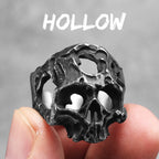 Vintage Punk Gothic All Skull Head Series Stainless Steel Womens Mens Rings Unique for Biker Jewelry Creativity Gift