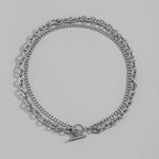 Punk Layered Stainless Steel Chain Necklace for Men Hip Hop OT Buckle Choker Necklace for Women 2022 Fashion Collar Trendy Gifts