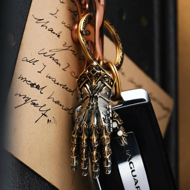 Gothic Mechanical Hand Copper Pendant Necklace