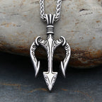 Poseidon Trident Pendant — Stainless Steel