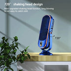 Desktop Electric fan Rechargeable Portable Home Air Conditioning Fan 5-Speed 720° Swivel Outdoor Camping Air Cooler