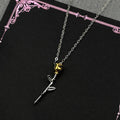 Two-Tone Rose Flower Pendant — 925 Silver