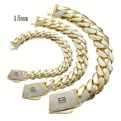 Cuban Chain Gold Iced Out 12/15/20MM Necklace