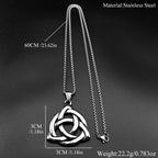 Hollow Trinity Knot Infinity Pendant Necklace — Stainless Steel