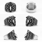 Owl Bird Ring — Stainless Steel
