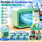 Portable Air Conditioner Fan USB Desktop Fan Rechargeable Mini Air Humidifier Cooler Table Cooling Mist Fan for Office