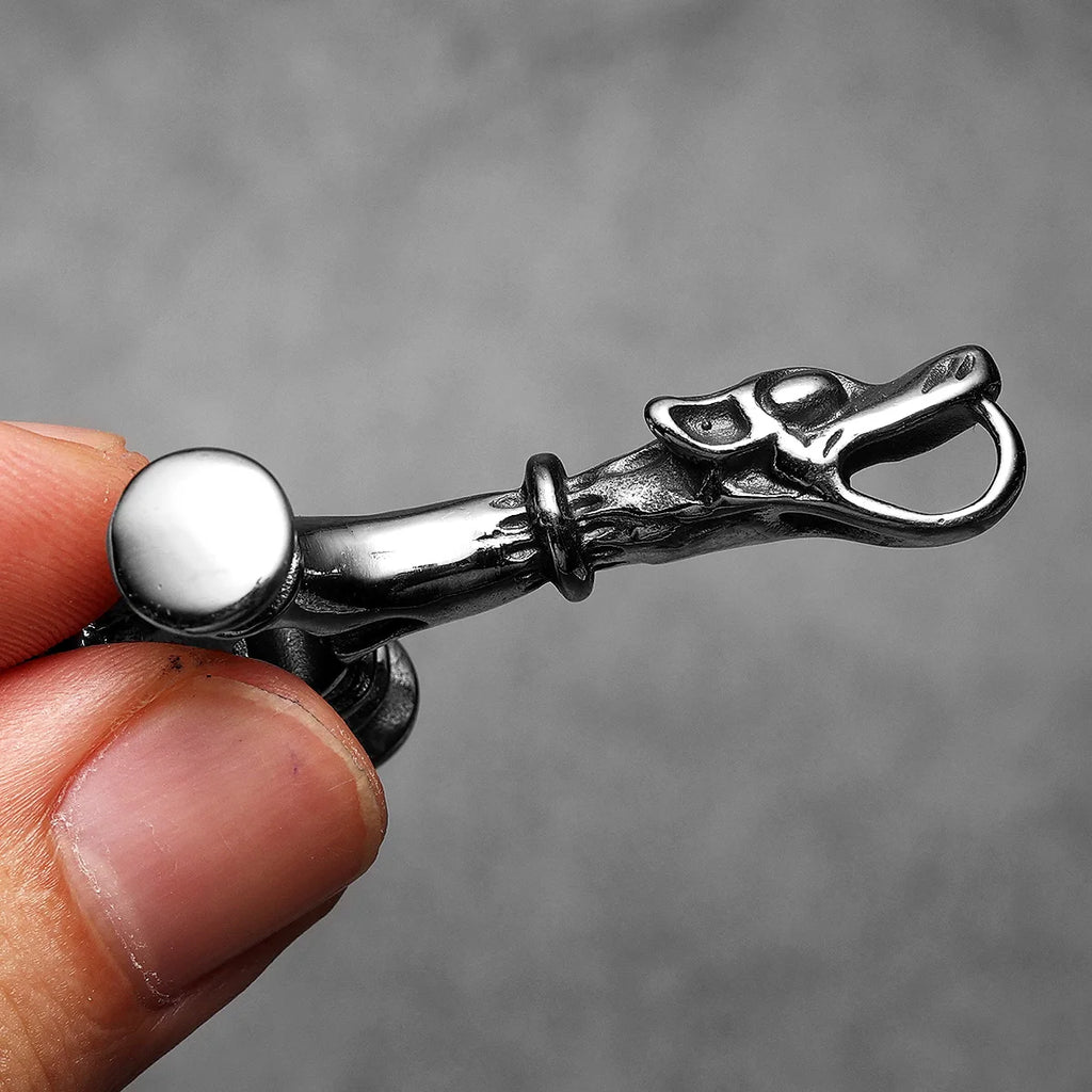 Wolf Hollow Cross Men Necklaces Stainless Steel Pendant Chain Women Fashion Jewelry Punk New In Accessories Gifts Wholesale