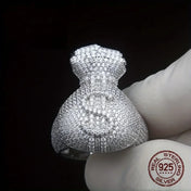 Money Bag Silver Ring