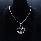 Belphegor Seal Round Pendant Necklace — Stainless Steel