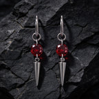 Colorful Cubic Zircon Huggie Hoop Earrings — Cone Spike Dangle