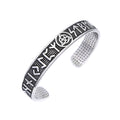 Vintage Nordic Viking Compass Bracelet Punk 316L Stainless Steel Vikings Rune Men Bangles Biker Amulet Jewelry Gift