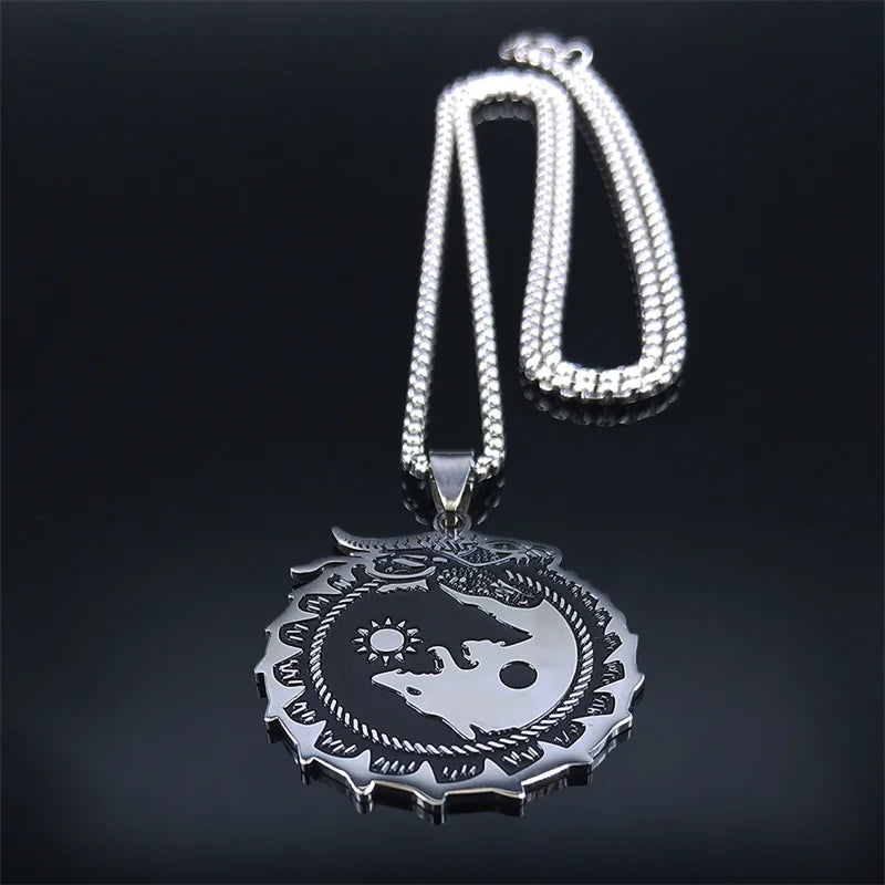 Dragon Stainless Steel Pendant Necklace