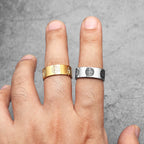 Saint Benedict Exorcism Ring Cross Amulet 316L Stainless Steel Mens Rings Rock for Male Friend Jewelry Creative Gift