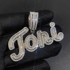 Iced Out Letter Initial Necklace Name