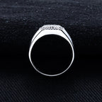 Iced Out Diamond Ring — Two-Tone Silver Gold
