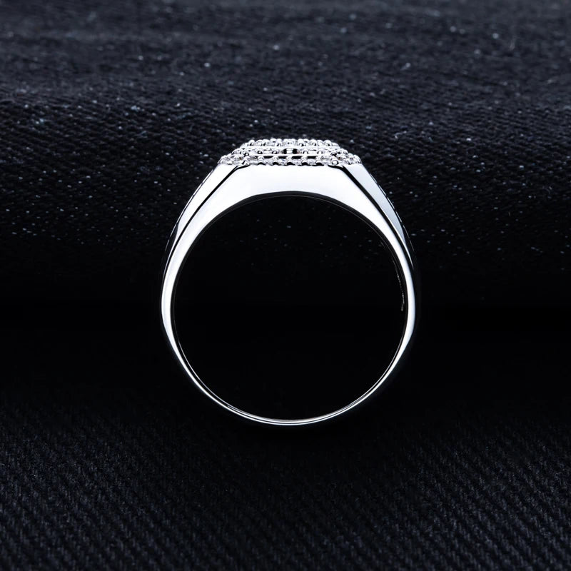 Iced Out Diamond Ring — Two-Tone Silver Gold