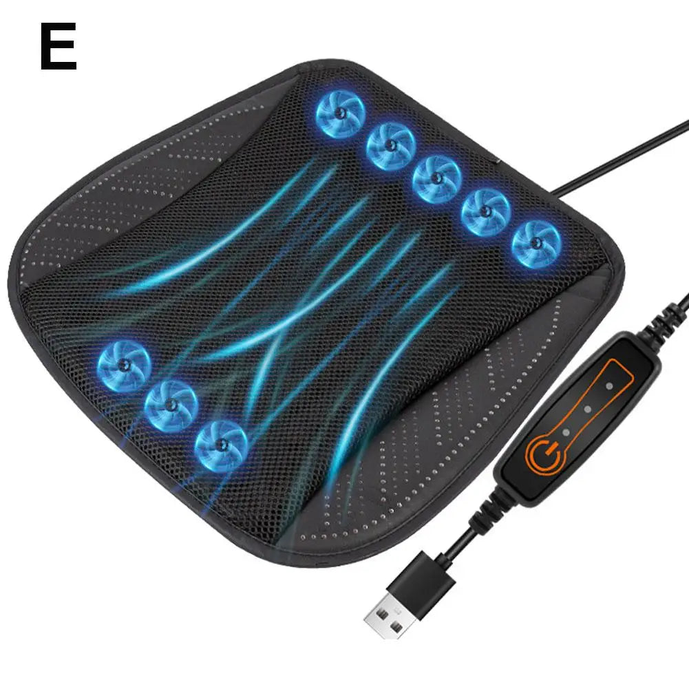 Universal Car Seat Summer Cool Air Seat Cushion With 8/5 USB Fans Fast Blowing Ventilation Seat Cooling Refrigerated