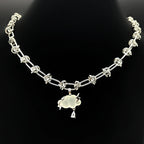 Iced Out Heart Star Pendant Necklace — Stainless Steel