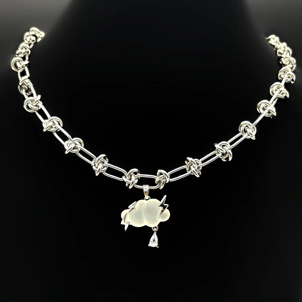 Iced Out Heart Star Pendant Necklace — Stainless Steel