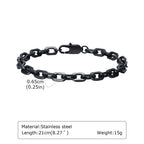 Black Byzantine Braided Bracelet — Stainless Steel