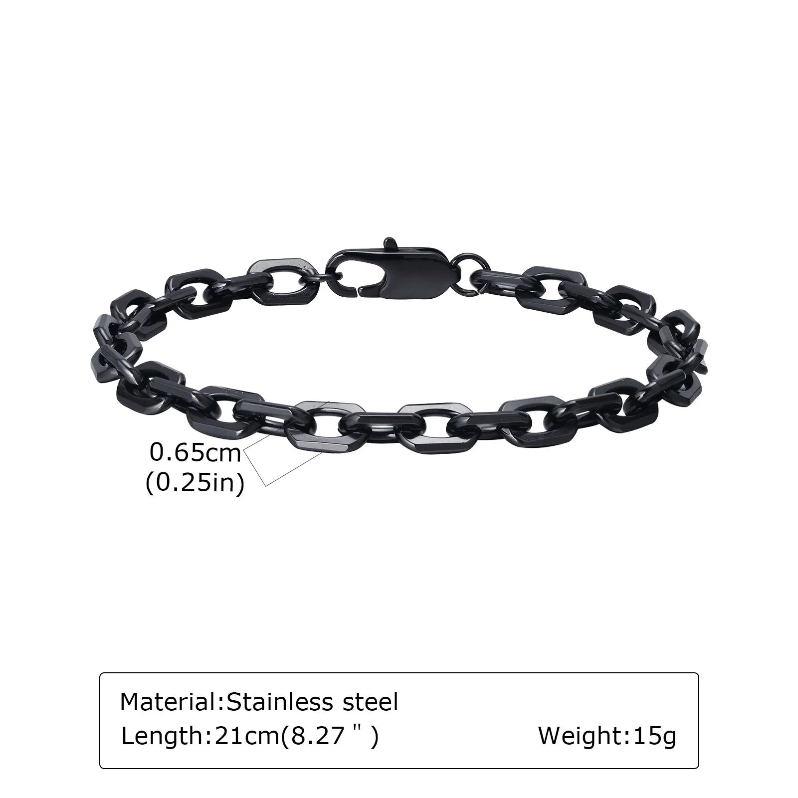 Black Byzantine Braided Bracelet — Stainless Steel