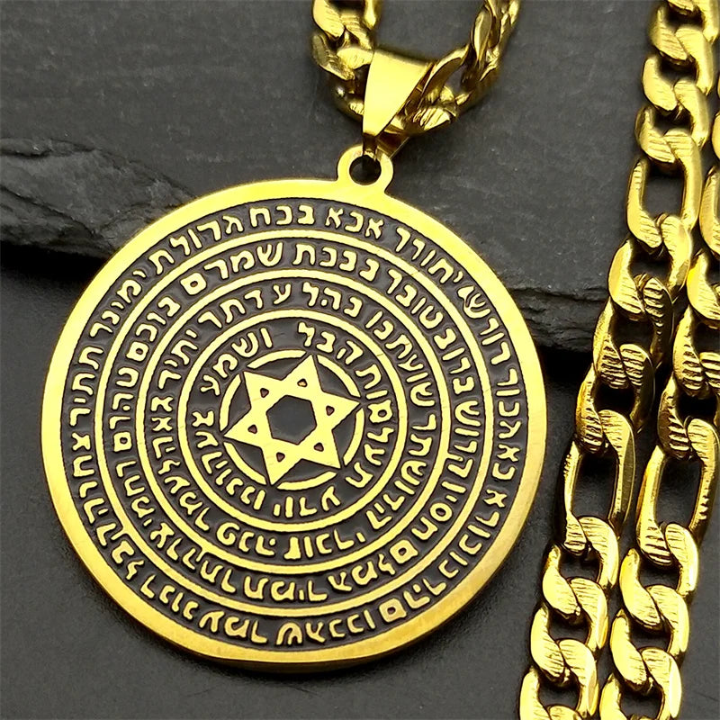 Hexagram Pendant Necklace — Gold