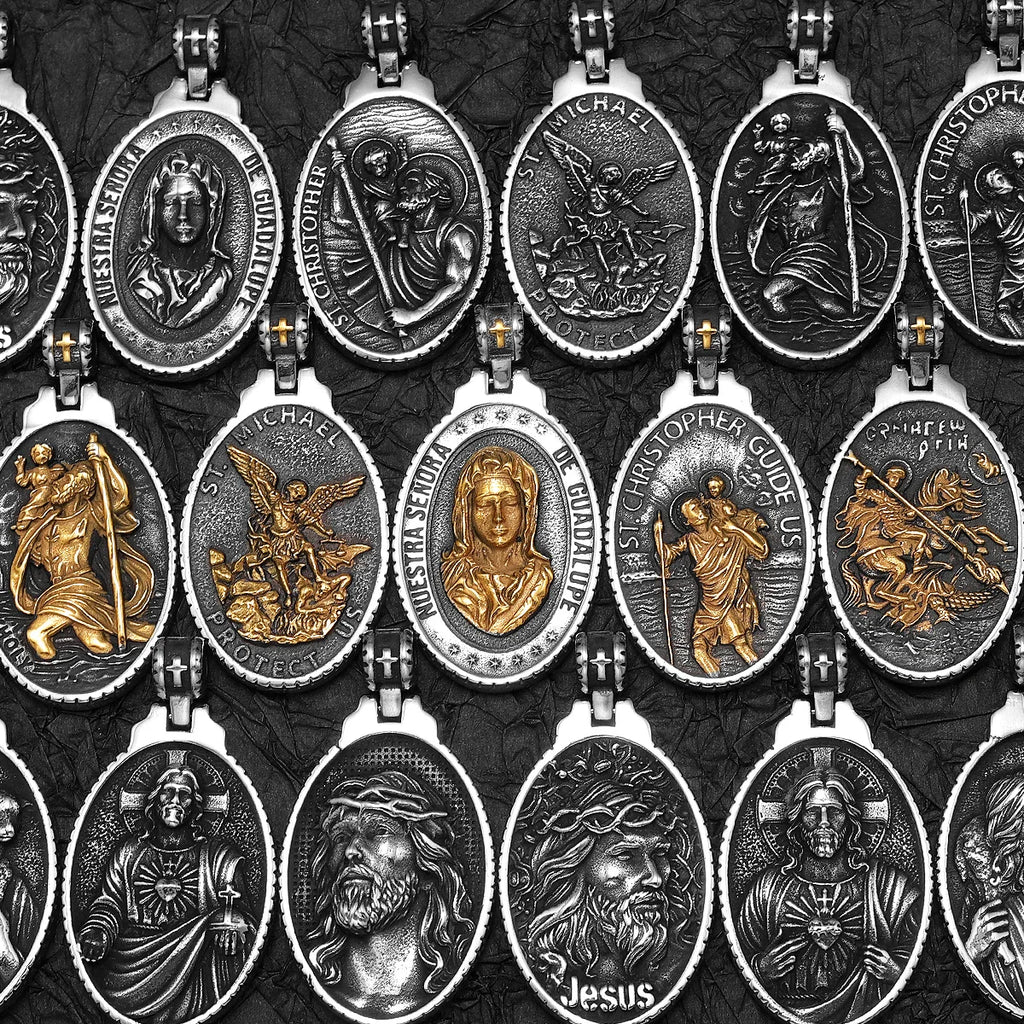 Angel Jesus Virgin Mary Pendant — Stainless Steel