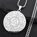 Witch Irish Knot Astrology Stainless Steel Necklace Women/Men Triquetra Pagan Wheel of the Year Necklaces Jewelry N3155S02