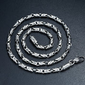 Byzantine Stainless Steel Chain Necklace