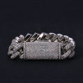 Iced Out Cuban Chain Stainless Steel 18MM 3-Row
