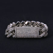 Iced Out Cuban Chain Stainless Steel 18MM 3-Row