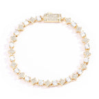 Star Tennis Chain Necklace Iced Out CZ