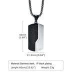 Men's Stylish Dog Tag Pendant Necklace, Stainless Steel Geometric Dog Tag Necklace, Fashion Casual Jewelry Gifts for