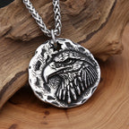 Eagle Steel Pendant Vintage Head 316L American