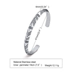 Minimal Thin Cuff Bangle Bracelet — Stainless Steel