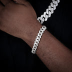 TUHE High Quality Unisex Geometry Iced Out Baguette VVS1 Moissanite Cuban Chain Necklace 925 Silver For Men Hip Hop Jewelry