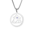 Ancient Egyptian Gods Eye of Horus Triangular Eye Stainless Steel Necklace Suitable for Men and Girls Retro Punk Lucky