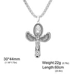Eye of Horus Cross Wing Pendant Necklace