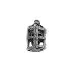 Gothic Cage Skull Pendant — Black