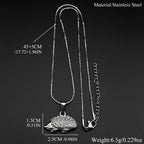 Hedgehog Pendant Necklace — Gold-Tone Stainless Steel