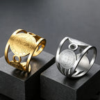 Archangel Saint Michael Gabriel Raphael Ring Adjustable Open Stainless Steel Protection Amulet Finger Rings Blessing